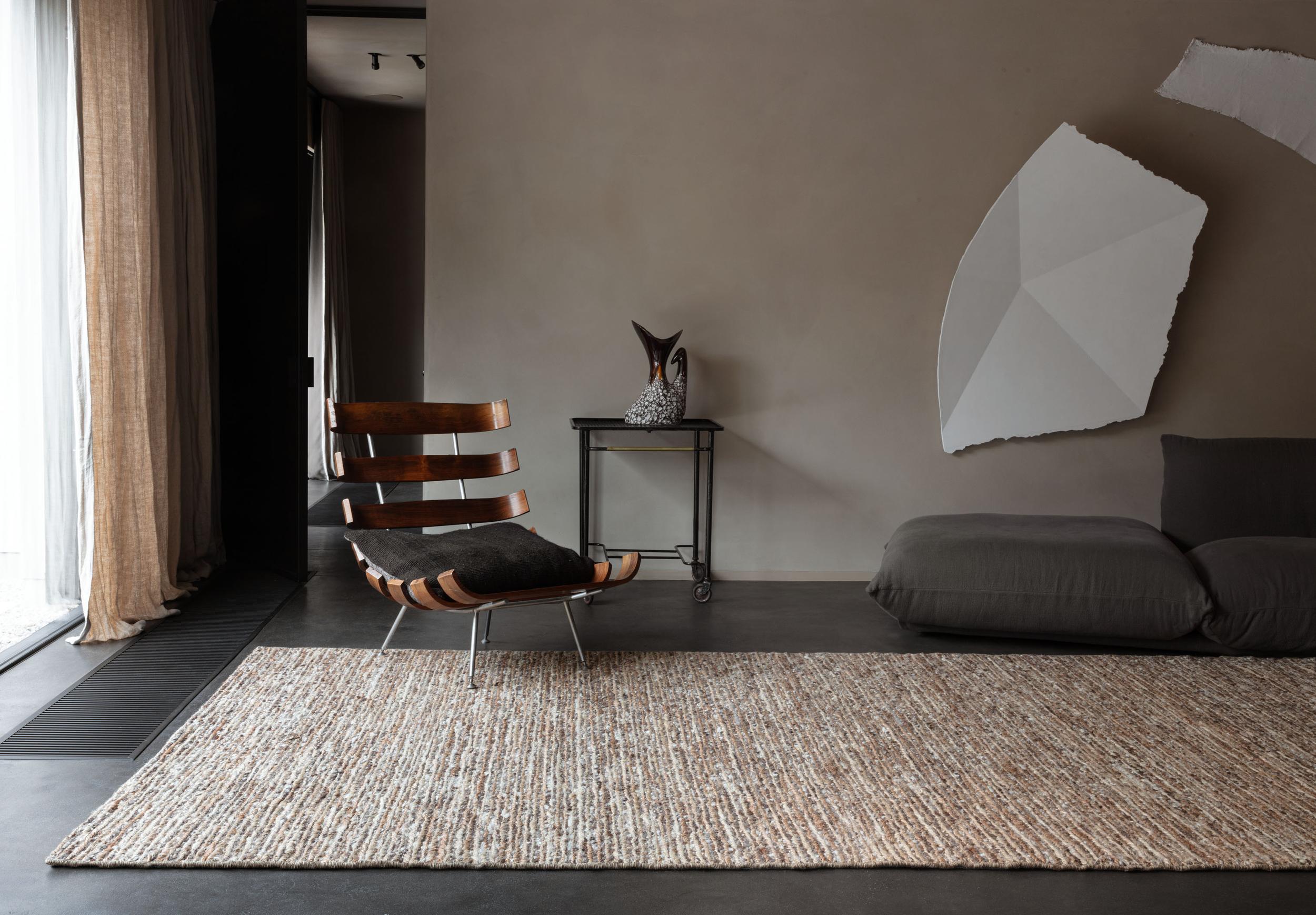Schlafzimmer Teppich Pampas Hybrid Cannoli Cream aus 50% Jute, 50% Wolle, in der Farbe Cannoli Cream | Homerugs - Raumansicht