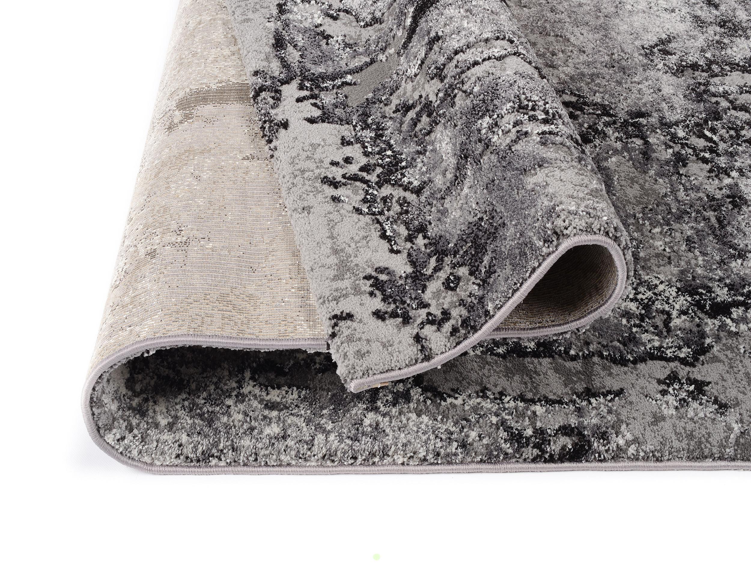 Wohnzimmer Teppich Expression Grau-Mix aus 75% Polypropylen, 25% Polyester, in der Farbe Grau-Mix | Homerugs - Draufsicht