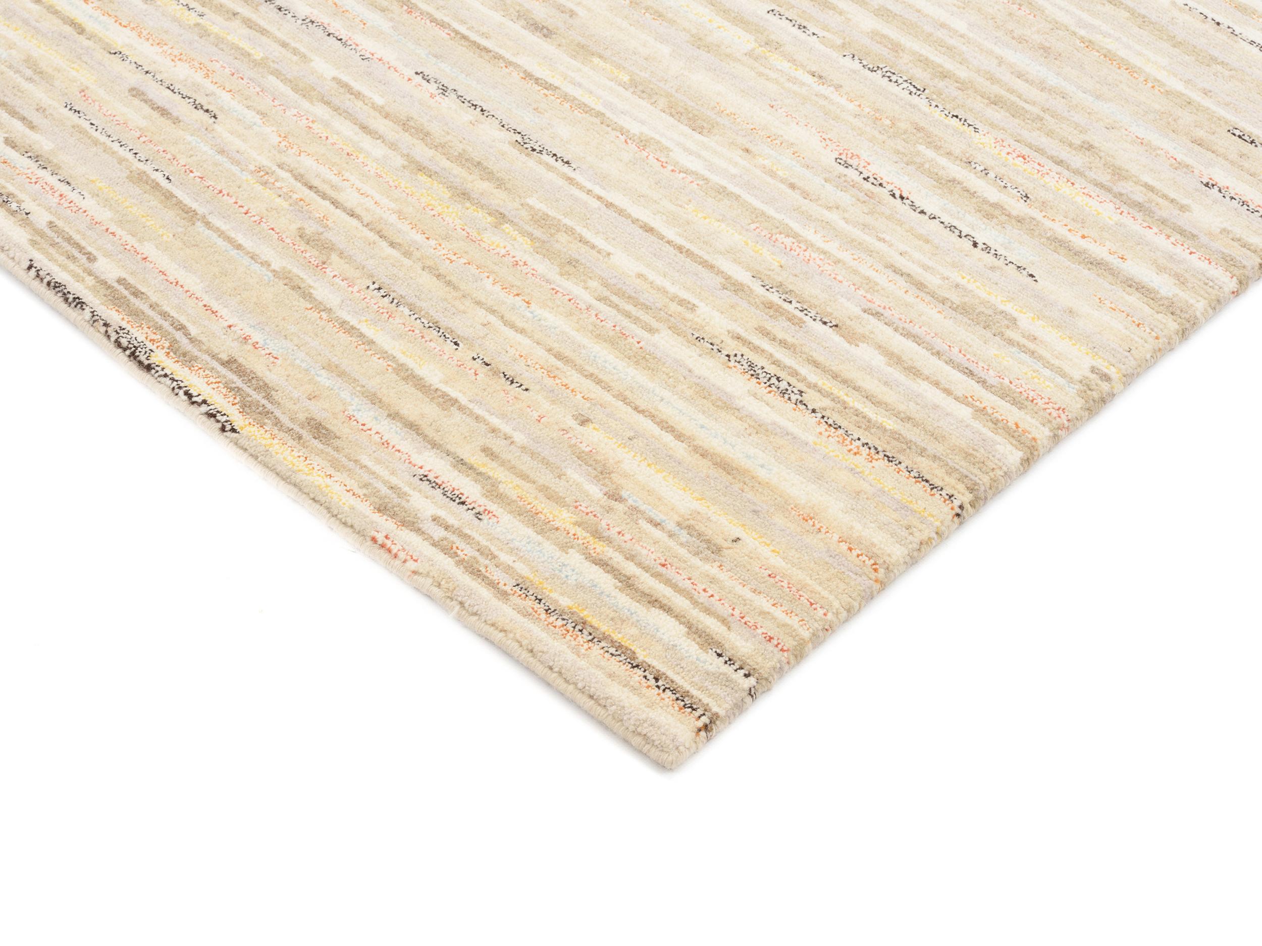 Wohnzimmer Teppich Nitra Himalaya Beige aus 100% Schurwolle, in der Farbe Beige | Homerugs - Draufsicht