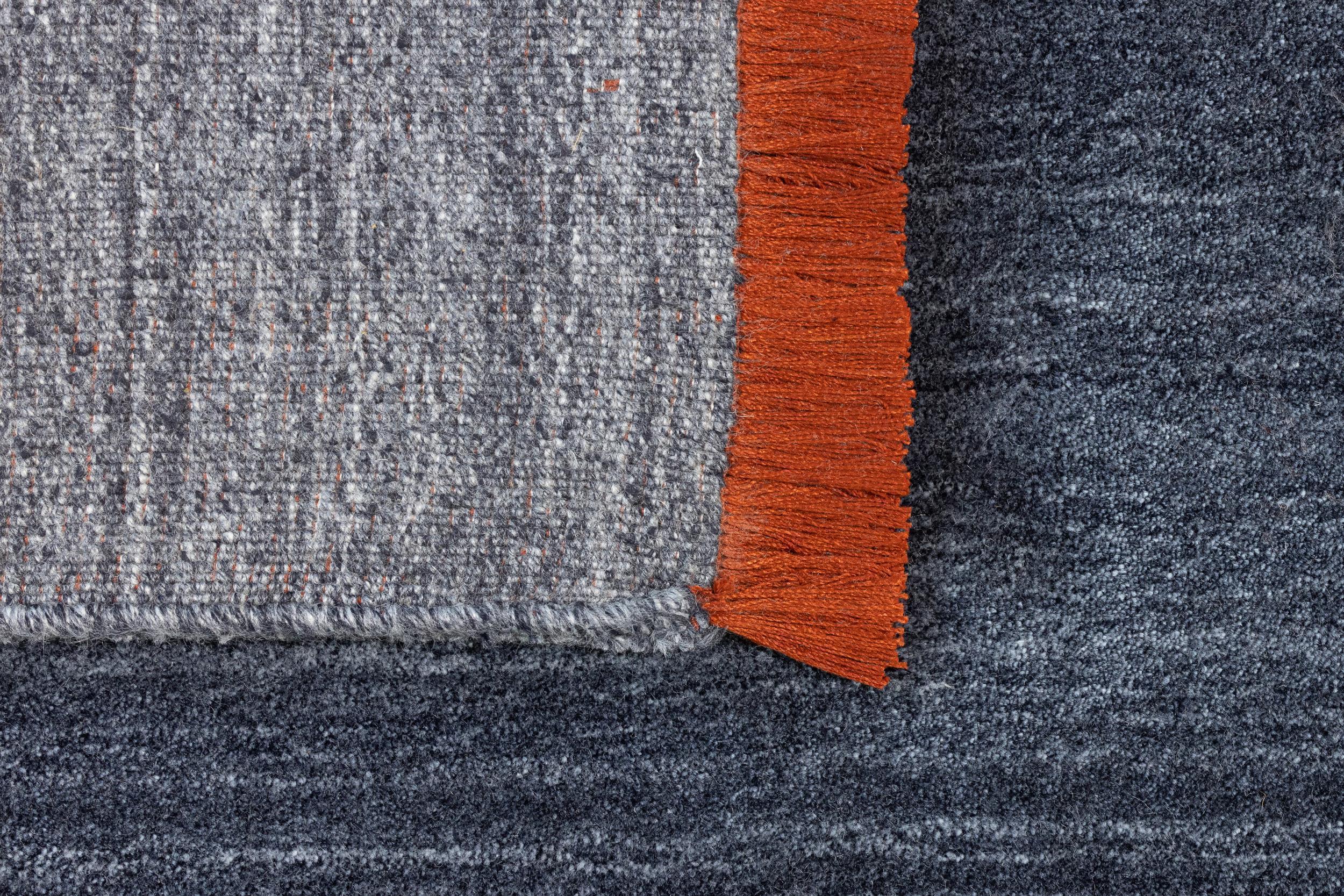 Schlafzimmer Teppich Pure Charcoal aus 80% Wolle, 20% Baumwolle, in der Farbe Charcoal | Homerugs - Draufsicht
