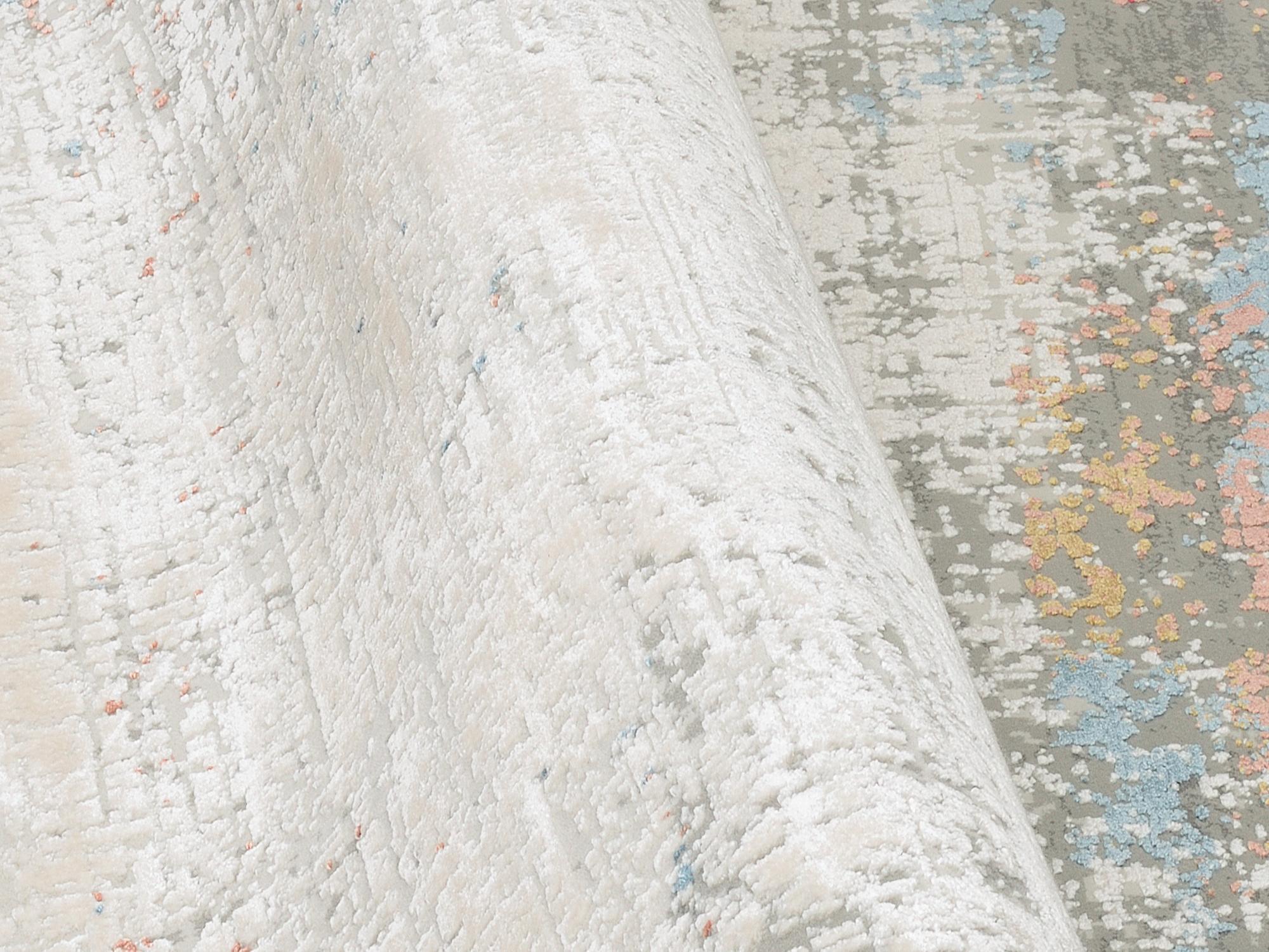 Schlafzimmer Teppich Illumination Lenor Multicolor aus 70% Viskose, 30% Polyacryl, in der Farbe Multicolor | Homerugs - Draufsicht