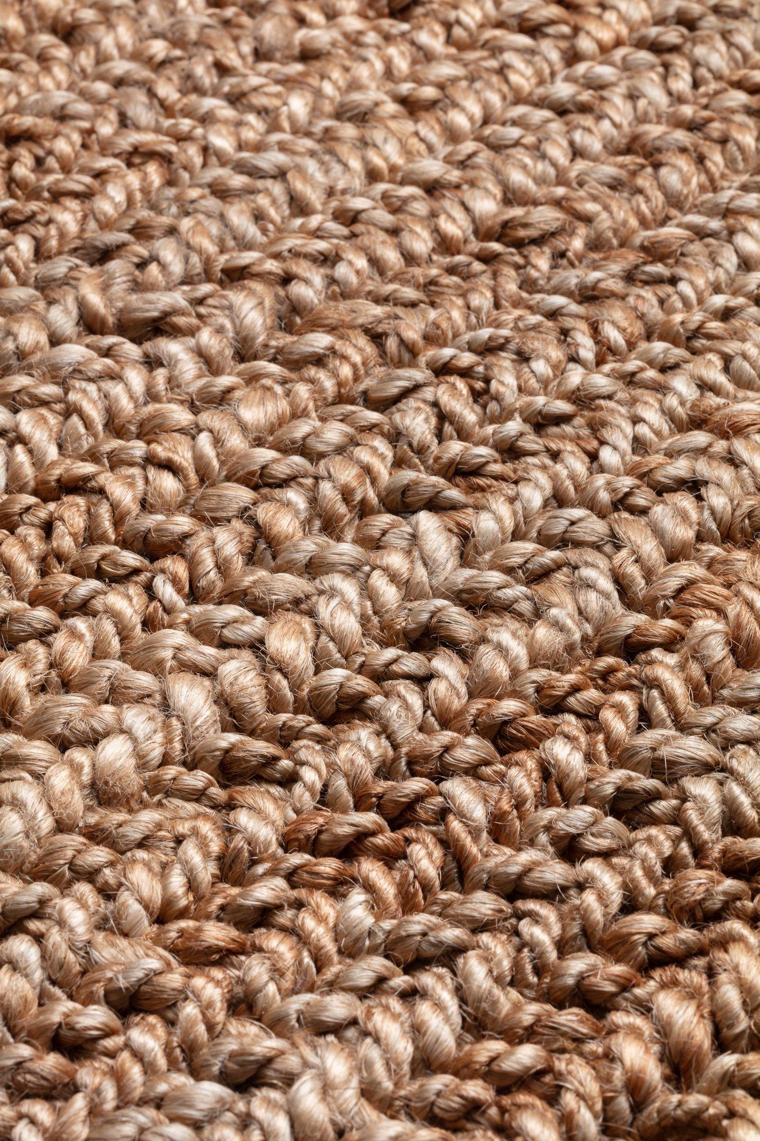 Schlafzimmer Teppich Handweb-Teppich Aerial Hellbraun aus 100% Jute, in der Farbe Hellbraun | Homerugs - Detailsicht (4)