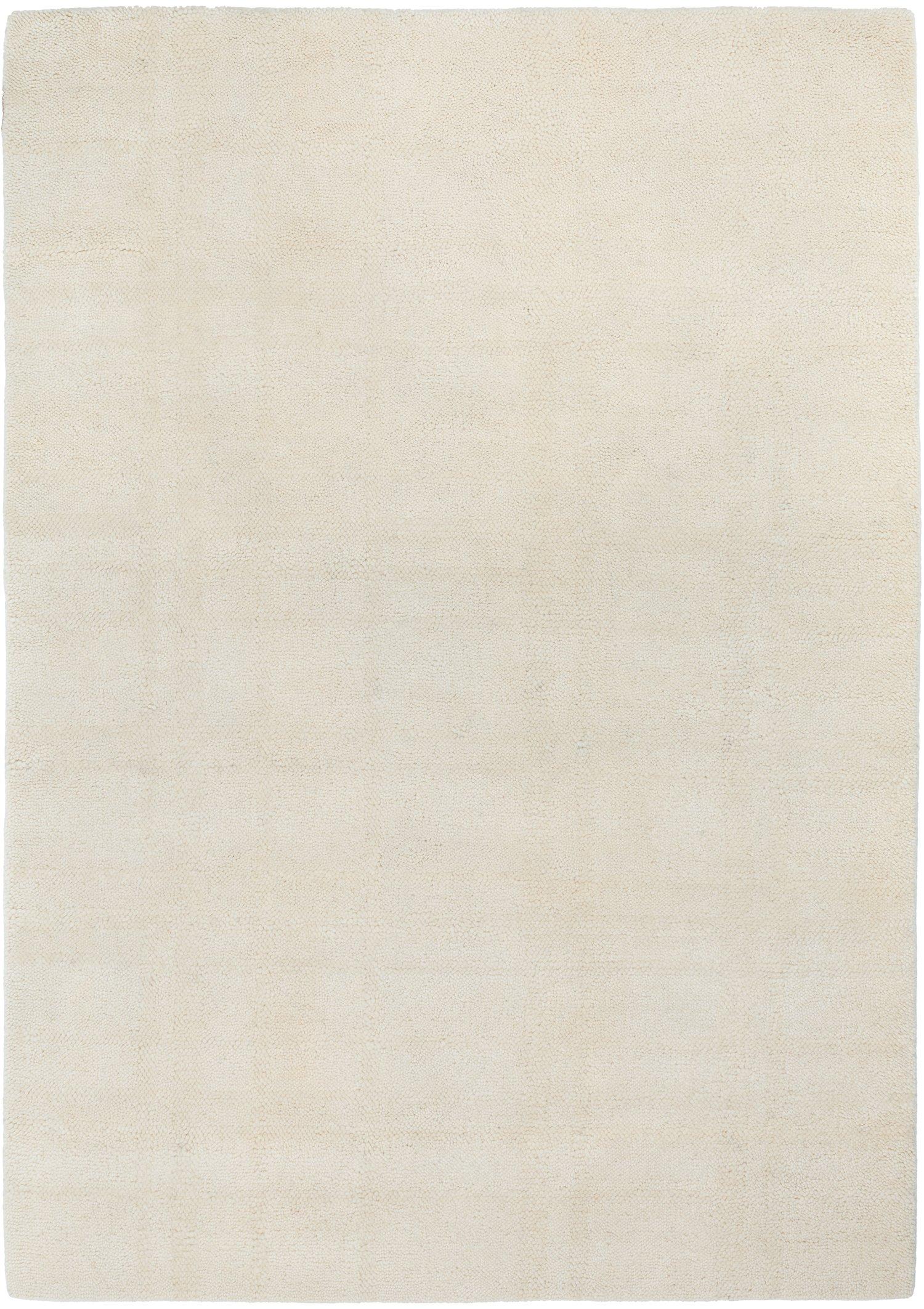 Wohnzimmer Teppich Crisscross Beige aus 100% Wolle, in der Farbe Beige | Homerugs - Draufsicht