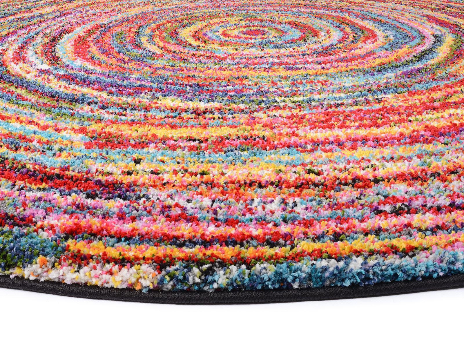 Wohnzimmer Teppich Colourful Dreams 05 Multicolor aus 100% Polypropylen, in der Farbe Multicolor | Homerugs - Raumansicht