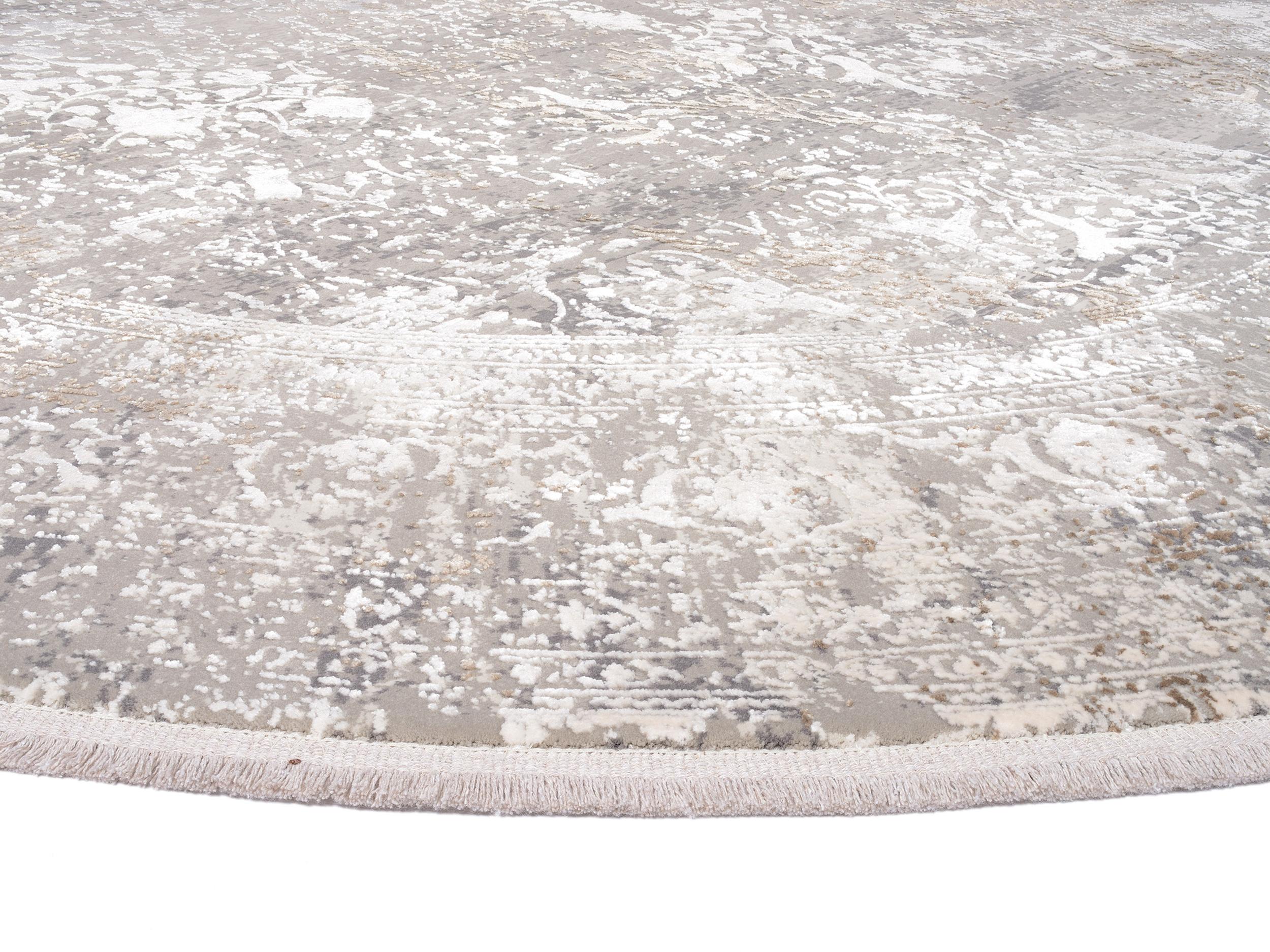 Living room rug Impress 04 Grau-Gold, Bamboo silk / Viscose, in colour Grey-gold | Homerugs - Detail View (8)