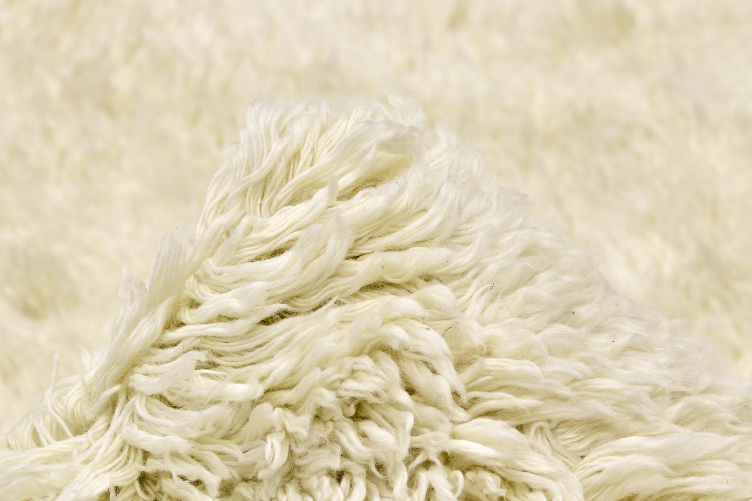 Teppich Snow White Plain, Ivory aus Wolle, in der Farbe Ivory | Homerugs - Detailsicht (4)