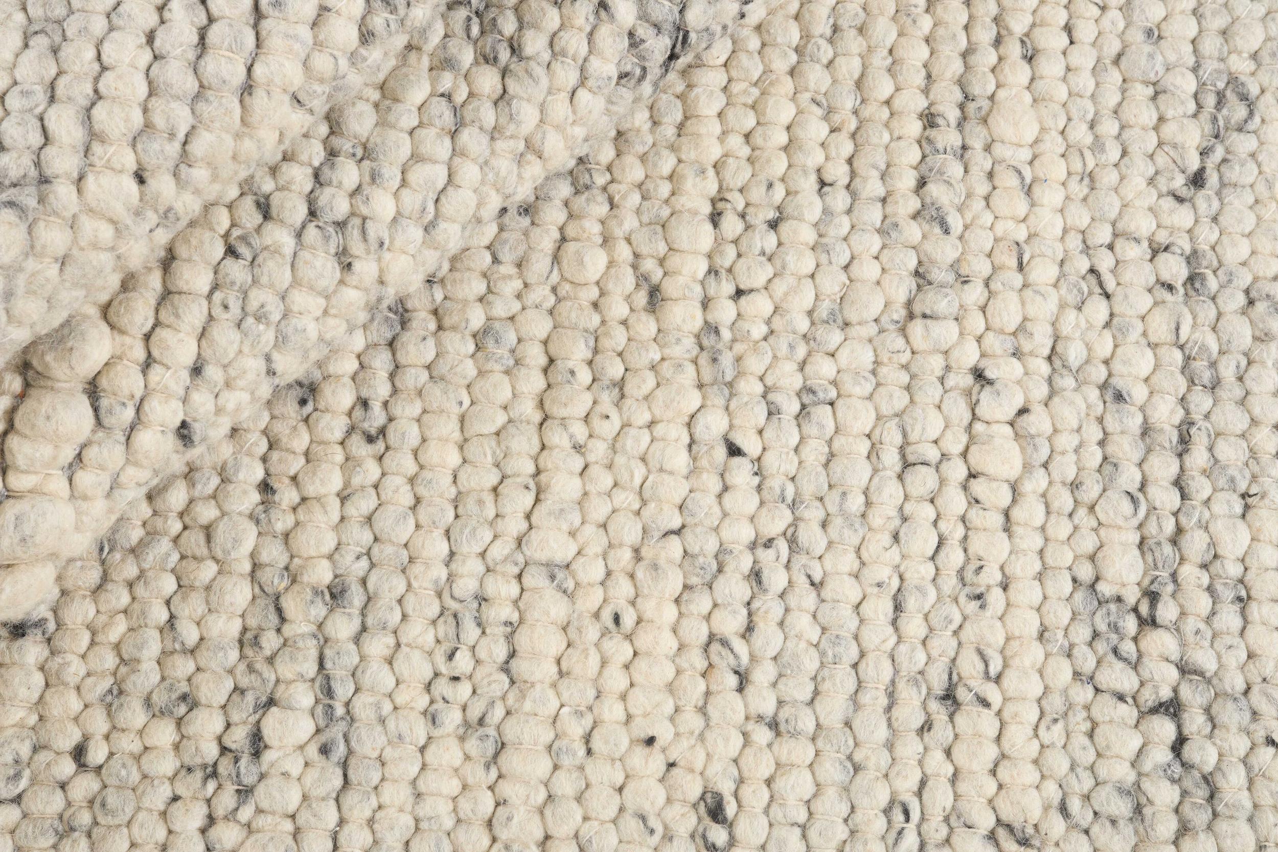 Teppich Stone Grey-01 aus Wolle, in der Farbe Beige, Grau | Homerugs - Raumansicht