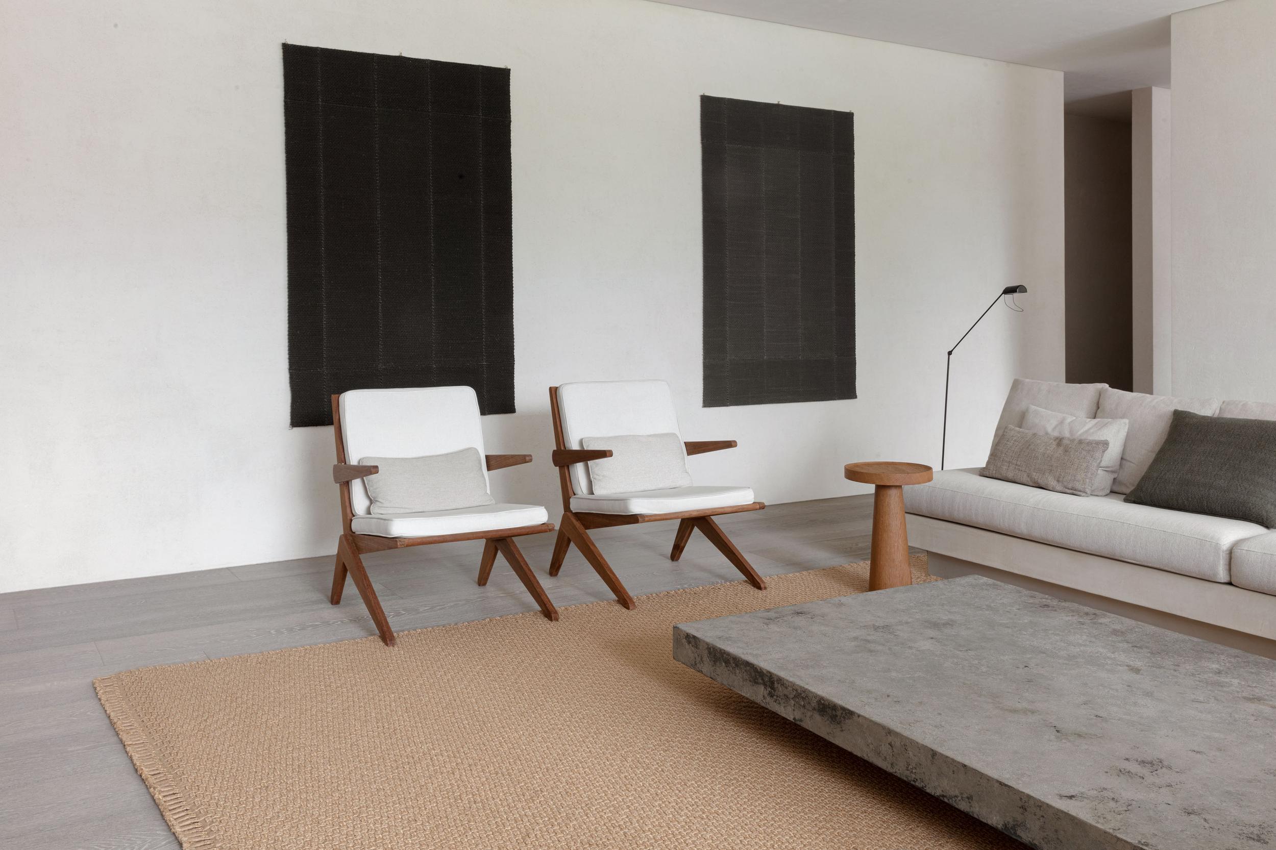 Schlafzimmer Teppich Dakar Pure Hazel aus 76% Wolle - 24% Sisal, in der Farbe Hazel | Homerugs - Raumansicht