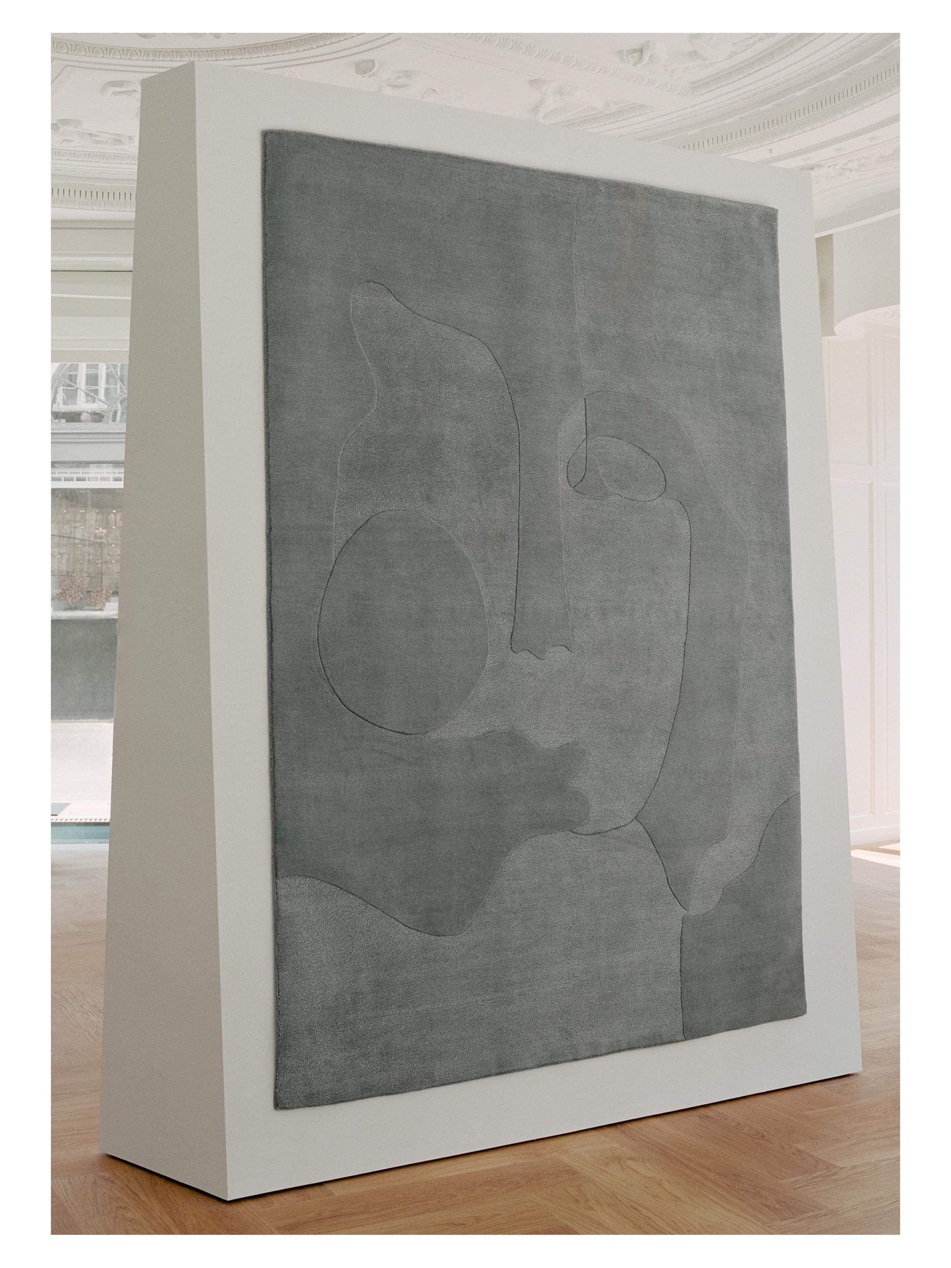 Living room rug Secret Mind Dove, Wool with synthetic fibre, in colour Dove | Homerugs - Room View